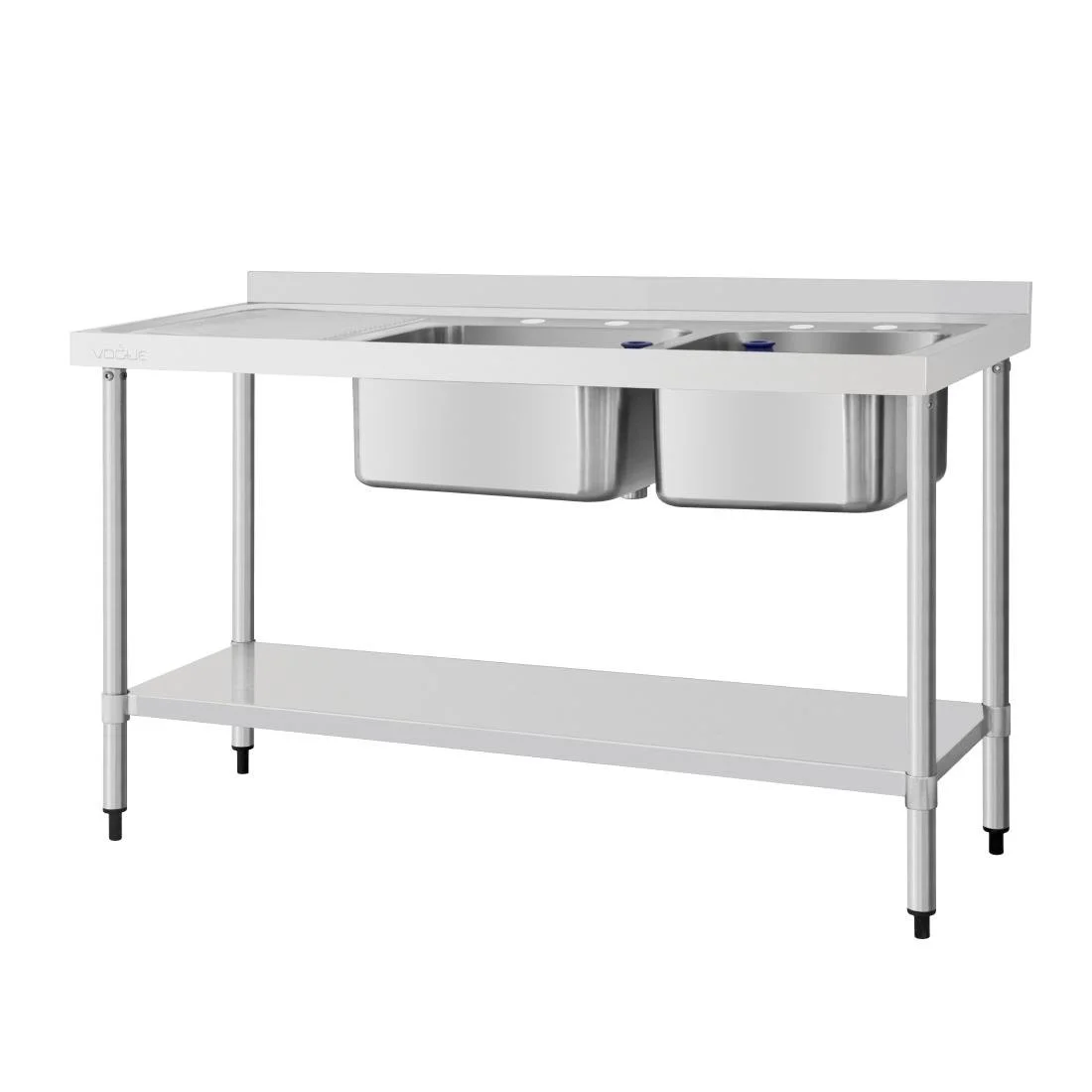 Vogue Double Sink Left Hand Drainer