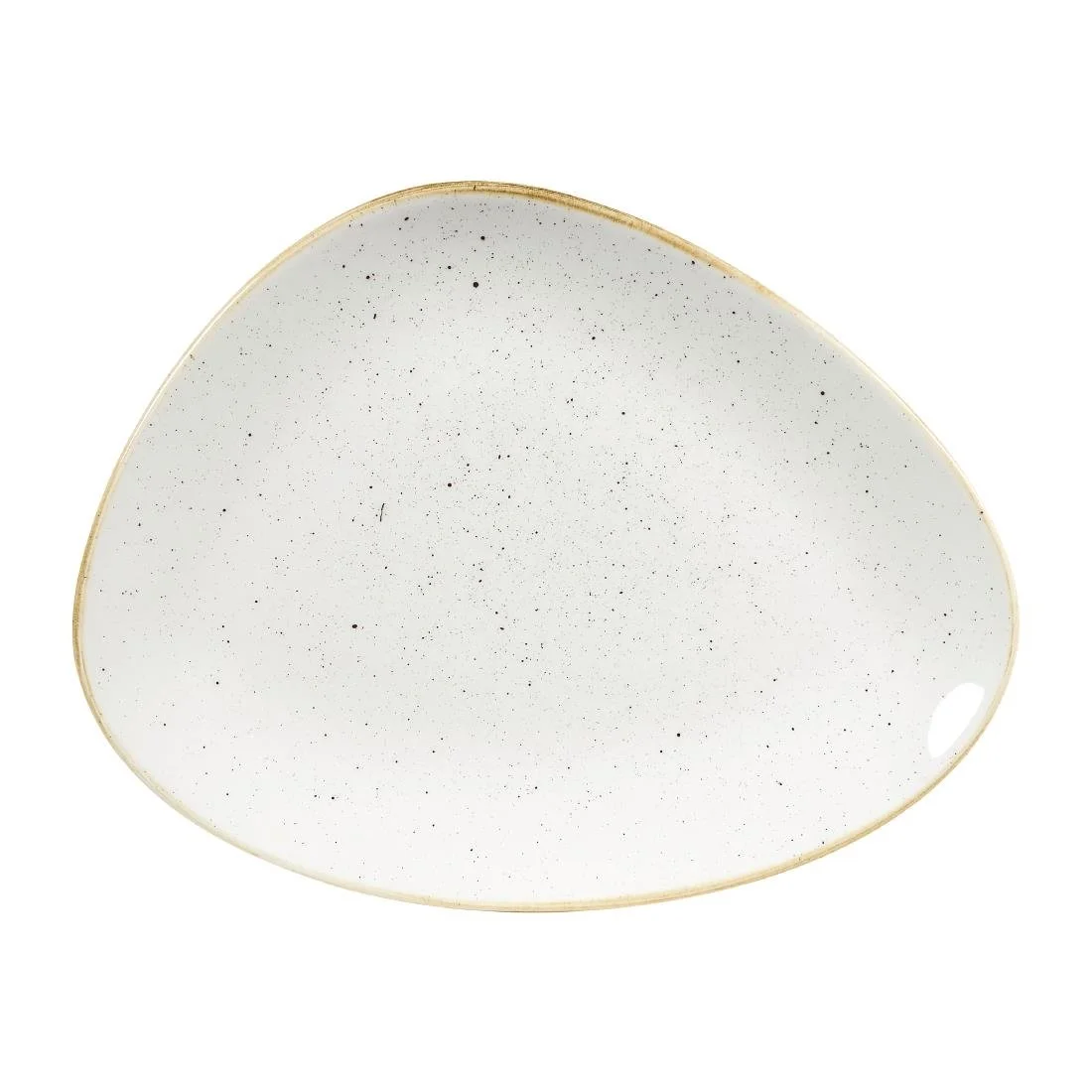 Churchill Stonecast Triangular Plates Barley White 265mm (12 Pack) - Image 1