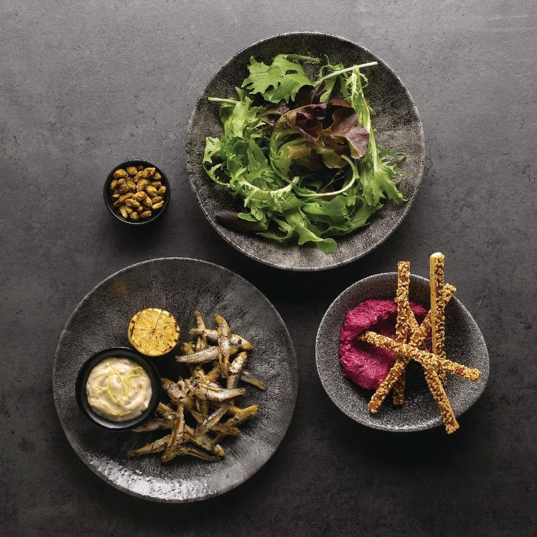 Churchill Stone Quartz Black Evolve Coupe Plates 217mm (12 Pack) - Image 2