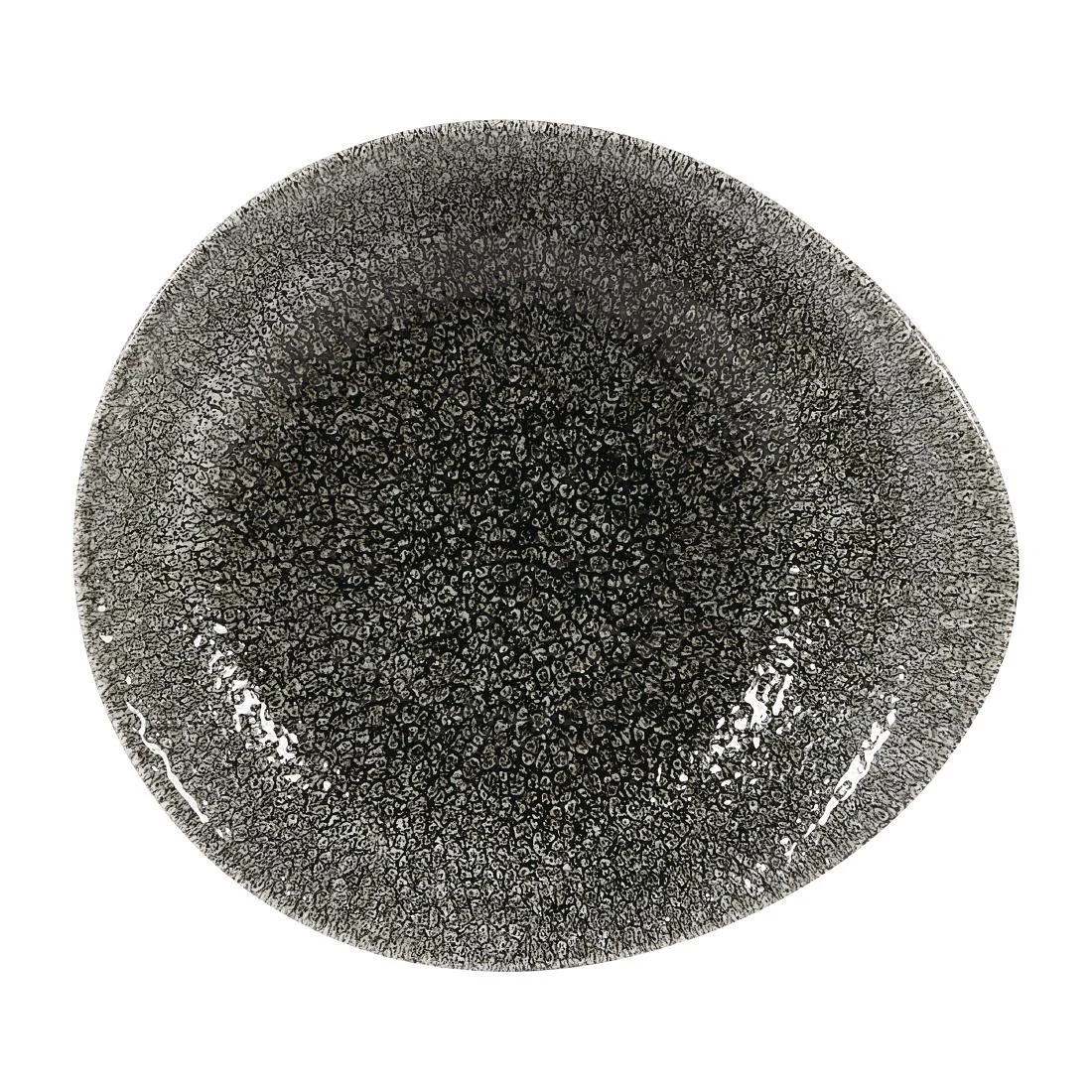 Churchill Raku Round Dishes Quartz Black 185mm (12 Pack)