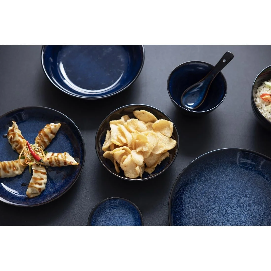 Olympia Luna Midnight Blue Soy Dishes 100mm (12 Pack) - Image 2