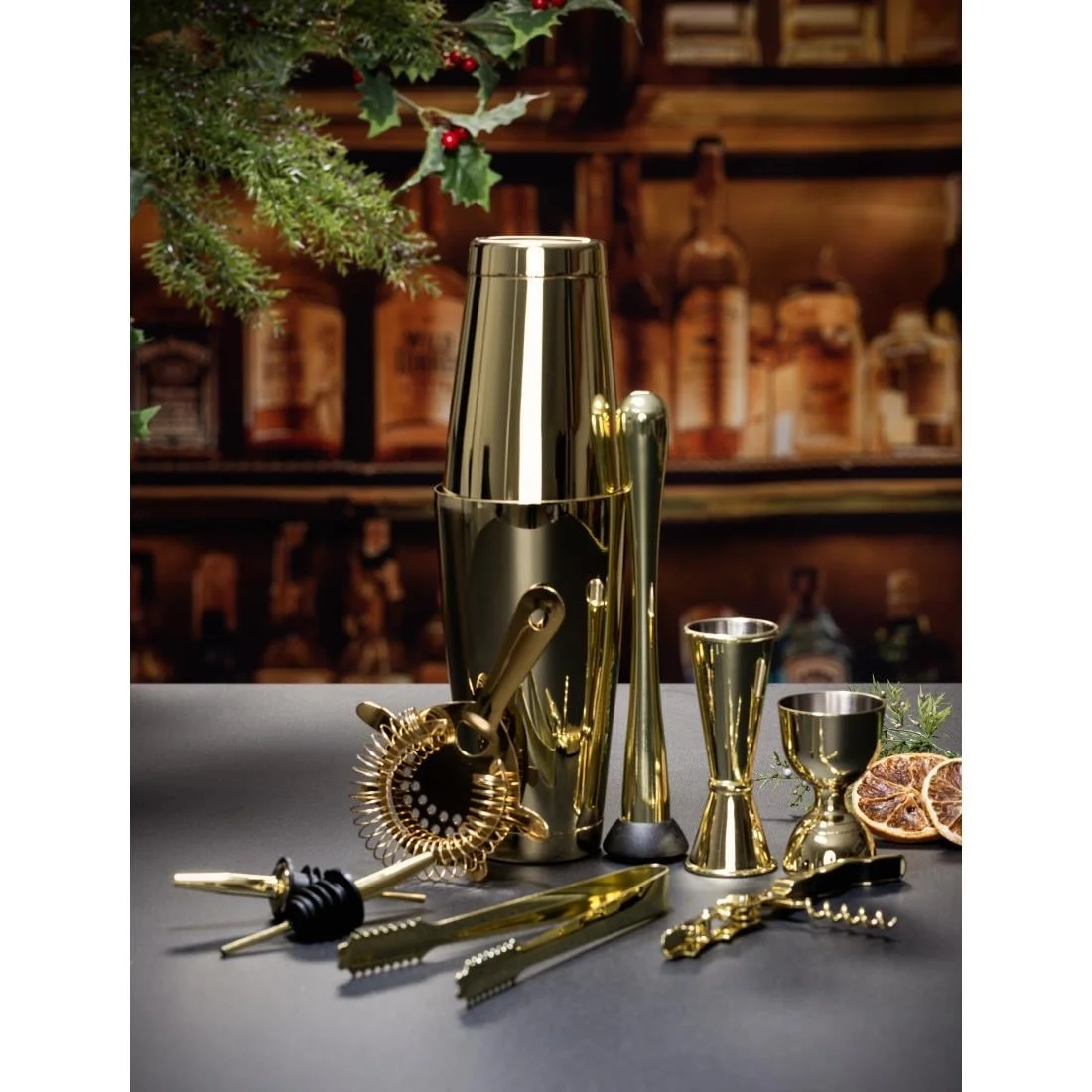 Beaumont Gold Plated Banded Jigger 25ml/35ml/50ml - Image 2