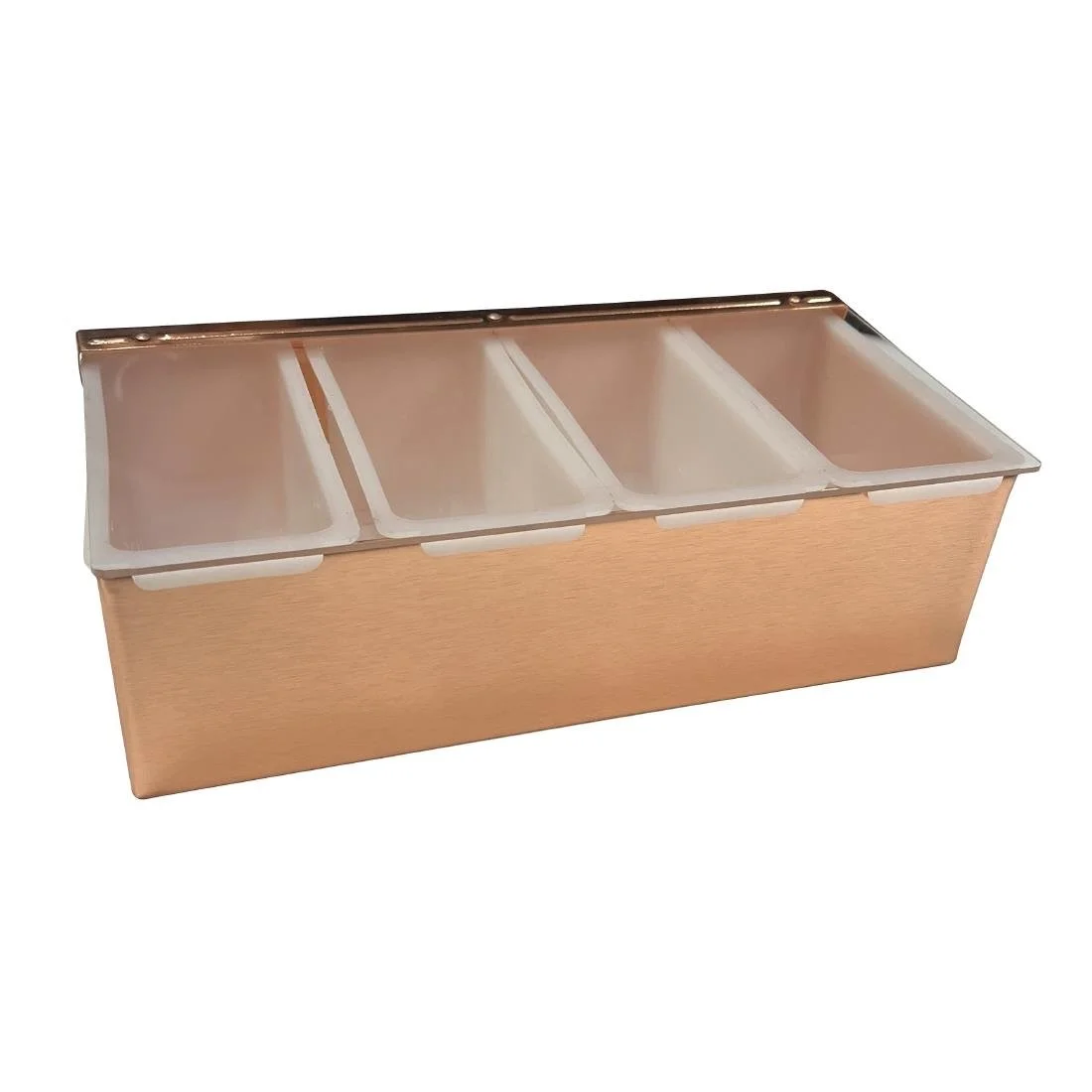 Beaumont 4 Compartment Condiment Holder Copper Plated - Image 1