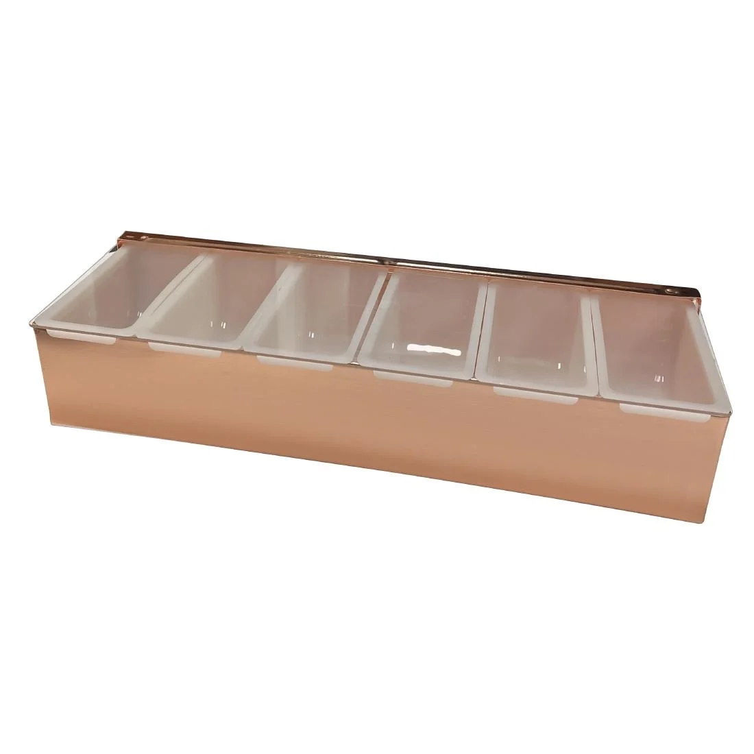 Beaumont 6 Compartment Condiment Holder Copper Plated - Image 1