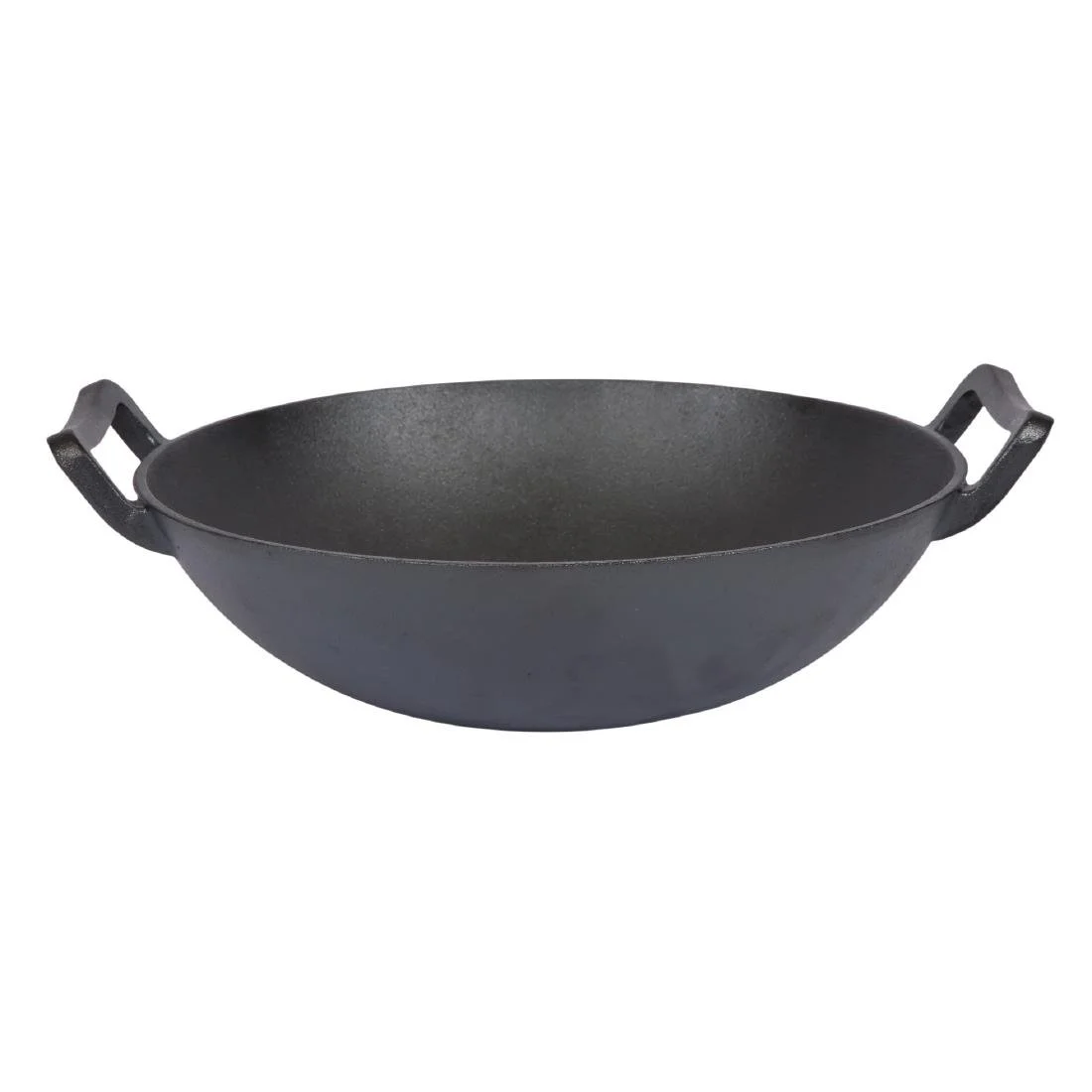 Dexam School of Wok Pre-Seasoned Cast Iron Flat Base Wok 300mm