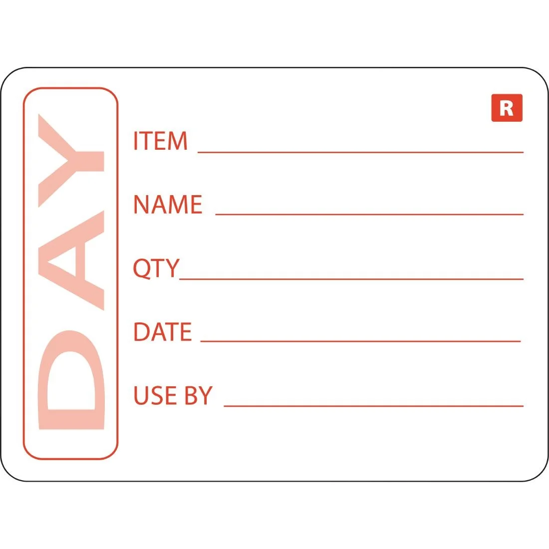 Vogue Removable Prepped Food Labels