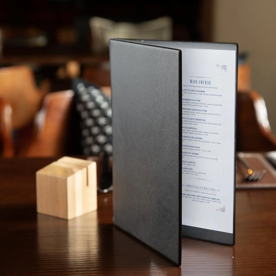 Olympia PVC Menu Cover A5 Black - Image 6