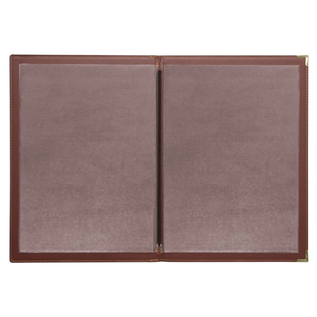Olympia Faux Leather Menu Cover A4 Burgundy - Image 2
