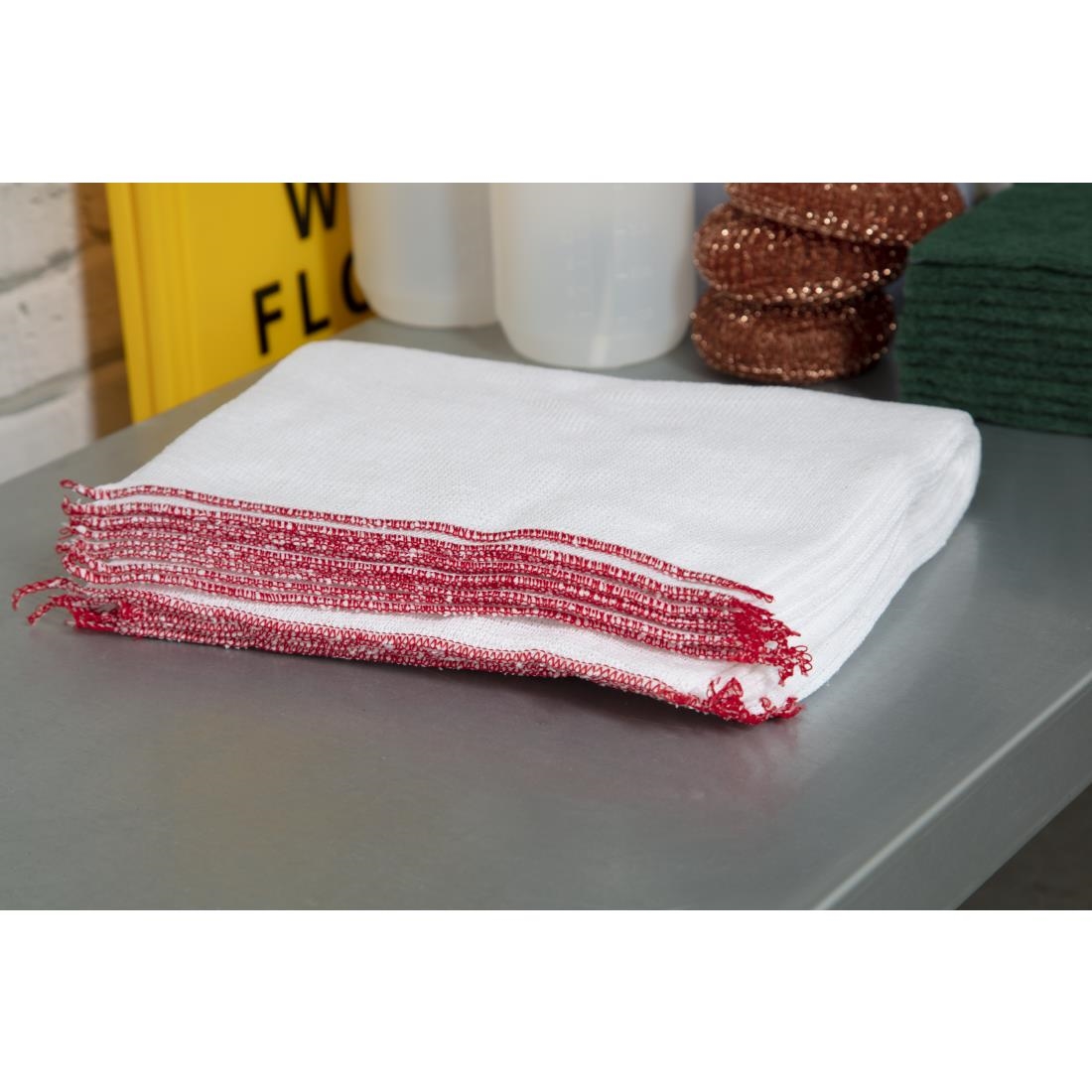 Jantex Dish Cloths Bleached