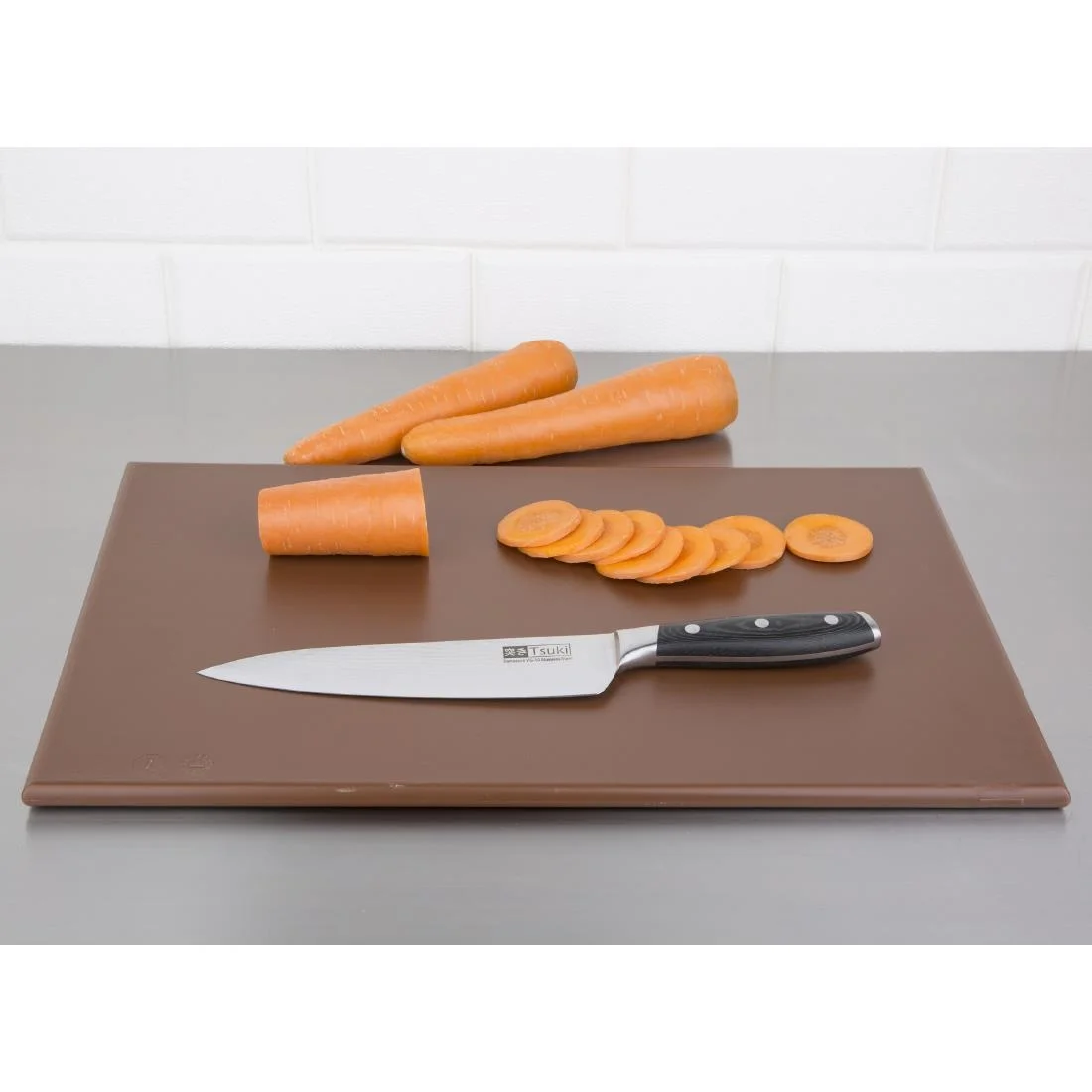 Hygiplas Anti Microbial High Density Brown Chopping Board - Image 3