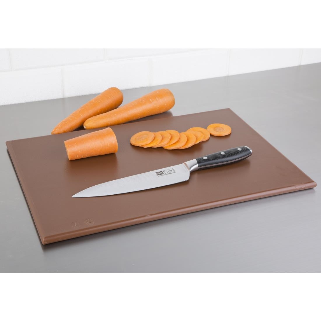 Hygiplas Anti Microbial High Density Brown Chopping Board