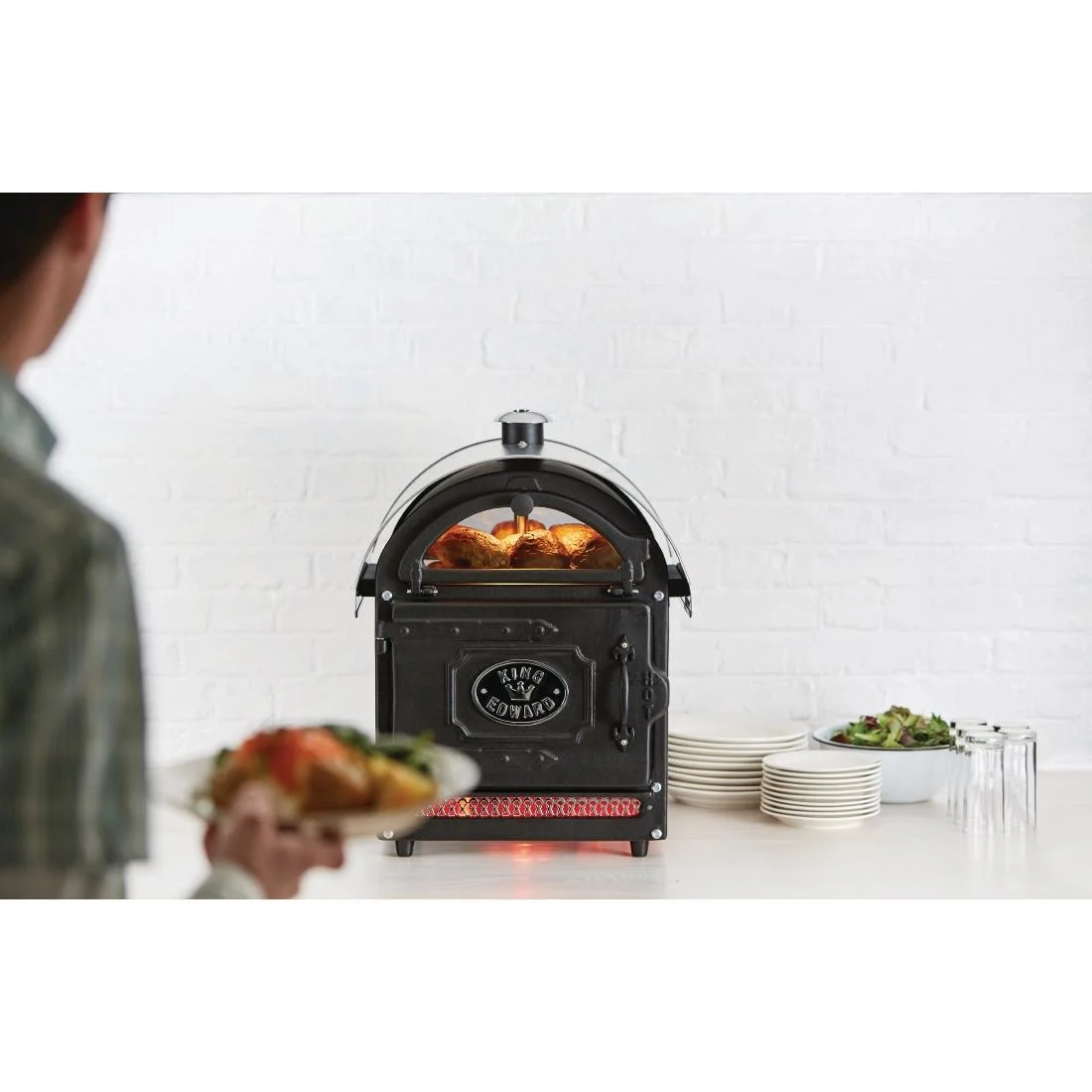 King Edward Potato Baker Small Black PB1FV - Image 3