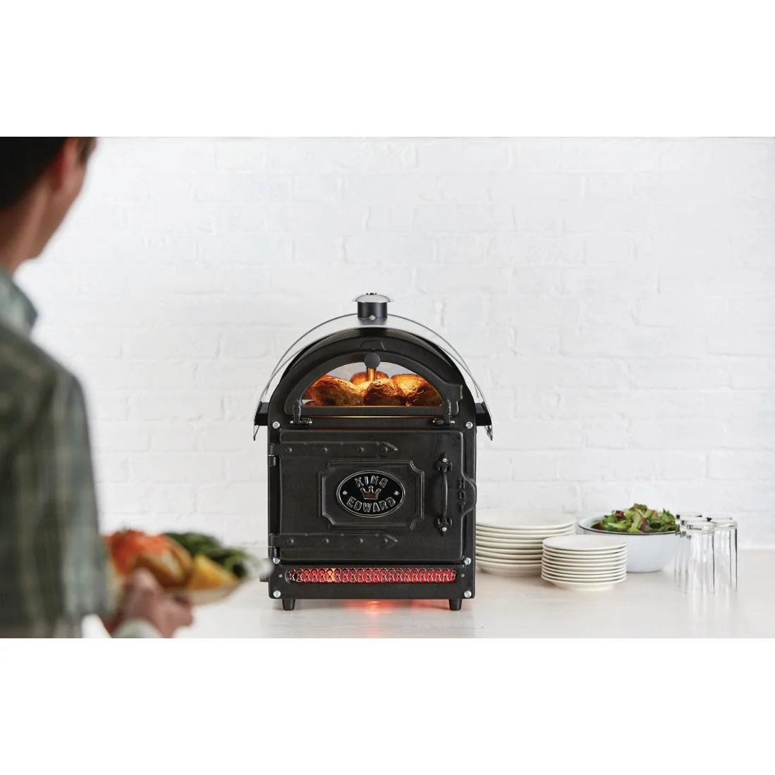 King Edward Potato Baker Small Black PB1FV - Image 2