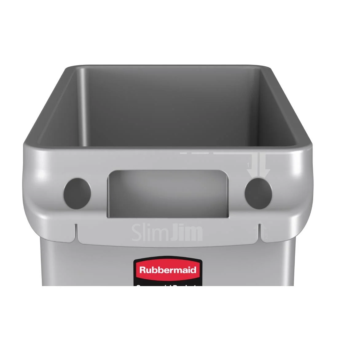 Rubbermaid Slim Jim Container with Venting Channels Grey 60Ltr - Image 8