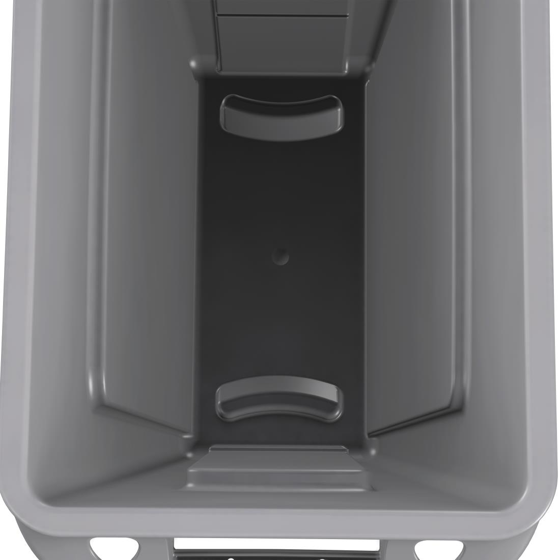 Rubbermaid Slim Jim Container with Venting Channels Grey 60Ltr