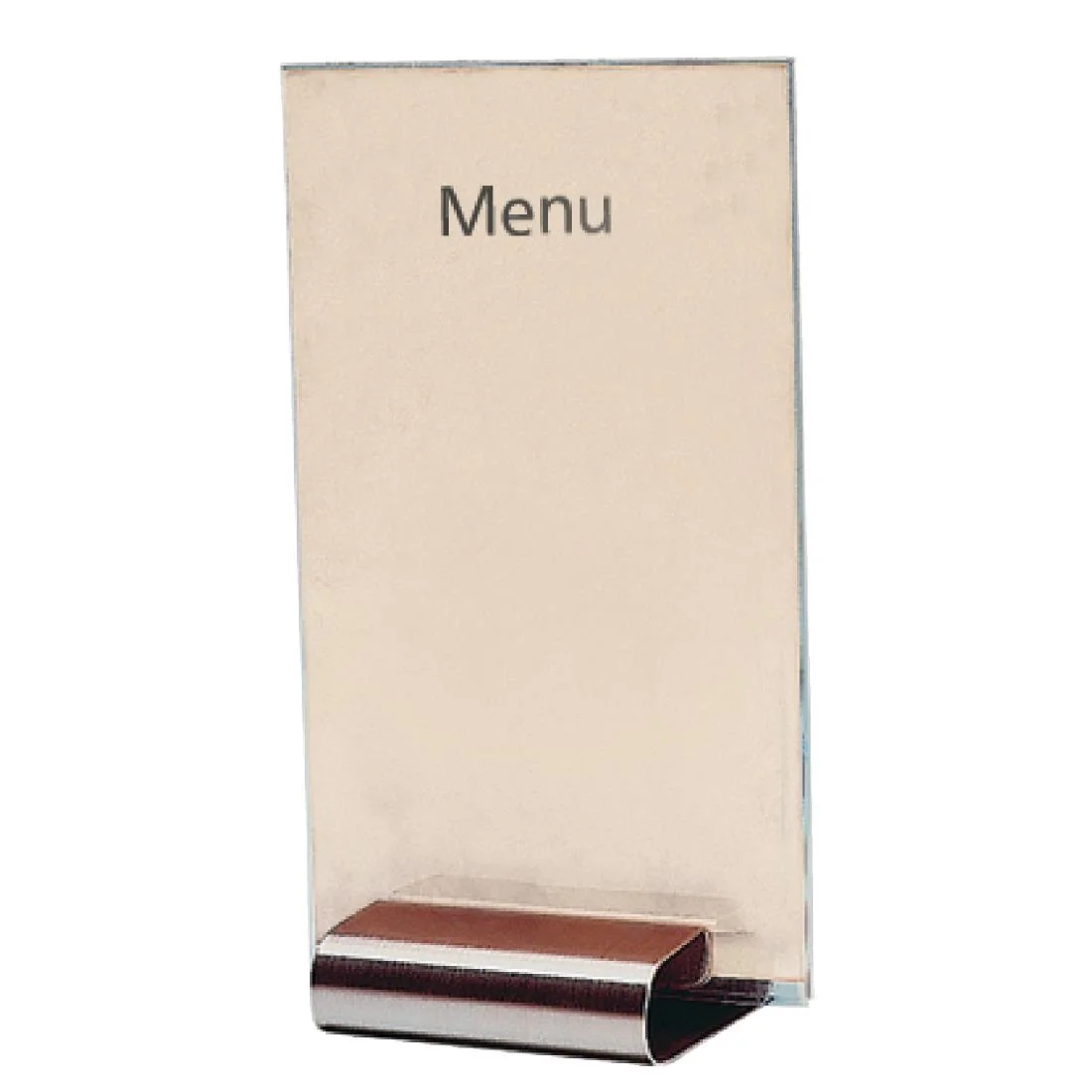 Olympia Curved Stainless Steel Menu Card Holder - Image 2