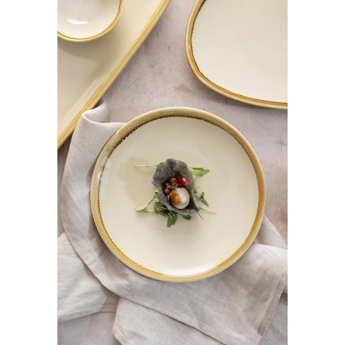 Olympia Kiln Sandstone Round Coupe Plates 180mm (6 Pack) - Image 5