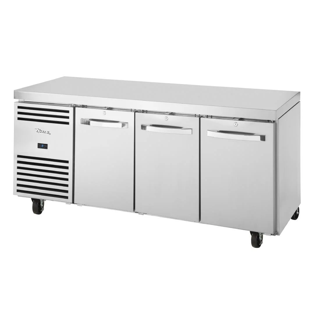 True 3 Door 1/1 GN Counter Fridge TCR1/3-CL-SS-DL-DR-DR