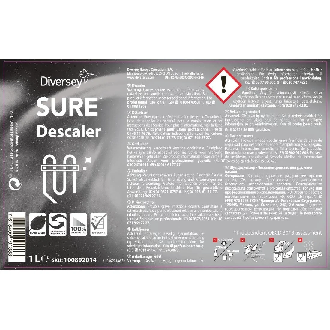 SURE Descaler Concentrate 1Ltr - Image 2