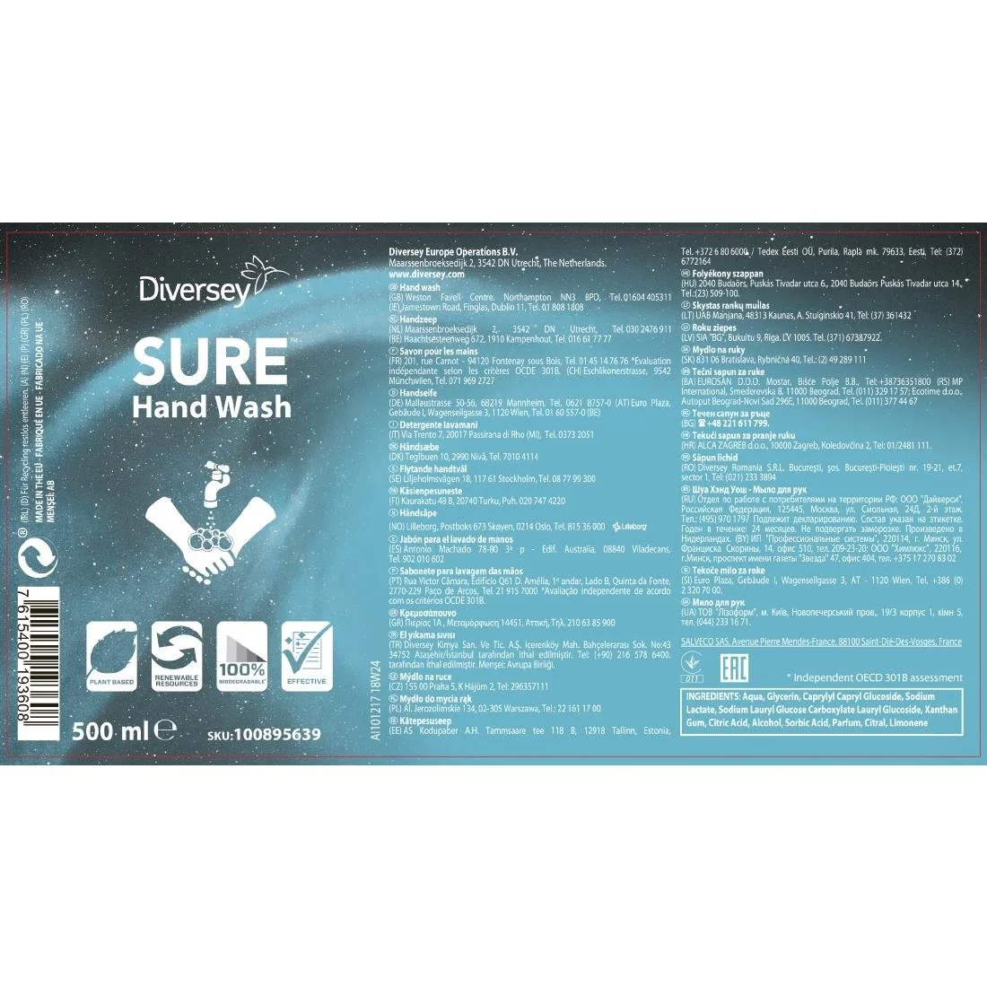 SURE Perfumed Liquid Hand Wash 500ml - Image 2