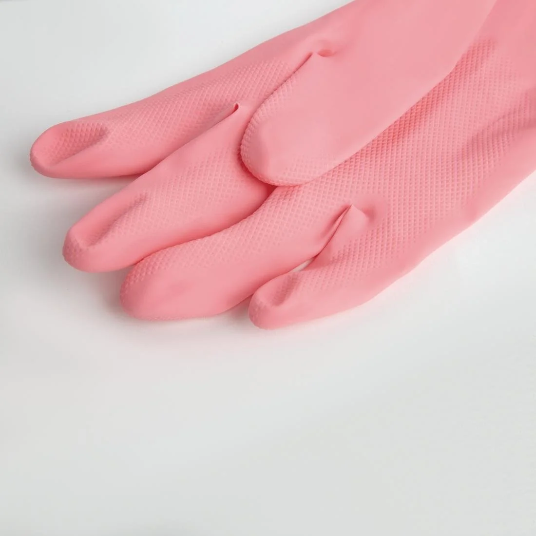 MAPA Vital 115 Liquid-Proof Light-Duty Janitorial Gloves Pink - Image 4