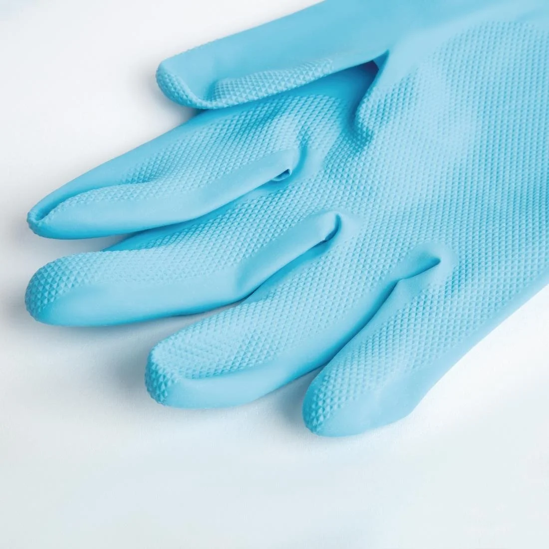 MAPA Vital 117 Liquid-Proof Light-Duty Janitorial Gloves Blue - Image 4