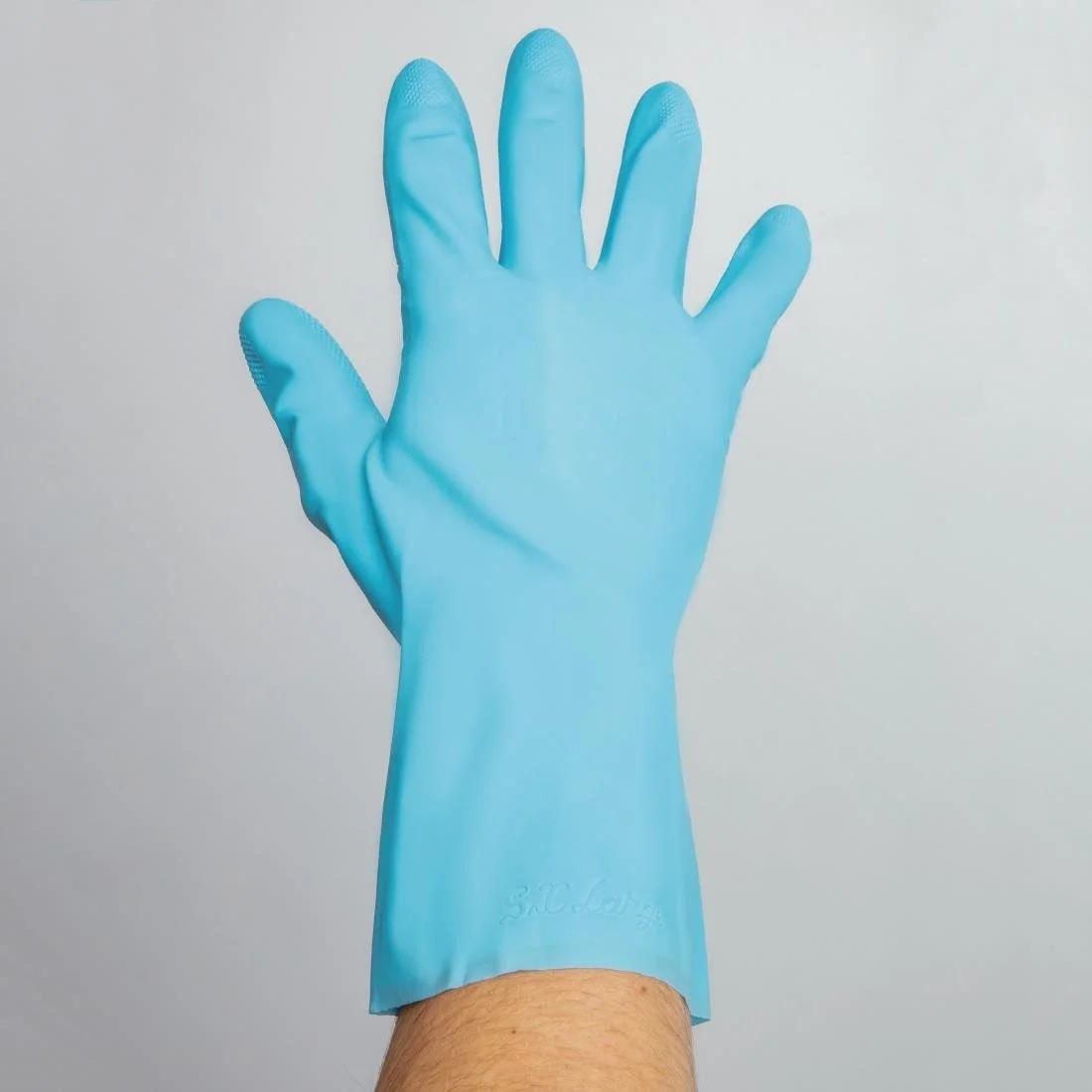 MAPA Vital 117 Liquid-Proof Light-Duty Janitorial Gloves Blue - Image 8