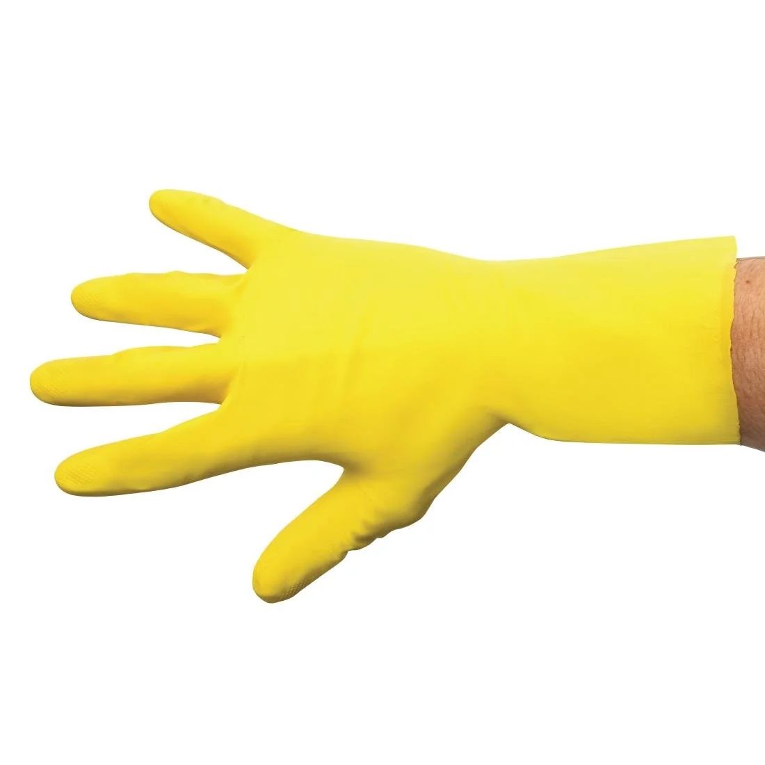 MAPA Vital 124 Liquid-Proof Light-Duty Janitorial Gloves Yellow - Image 5