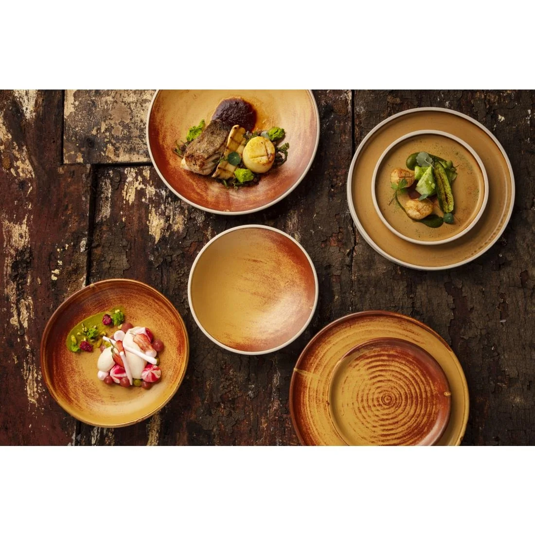 Olympia Canvas Flat Plates Sienna Rust 180mm (6 Pack) - Image 4