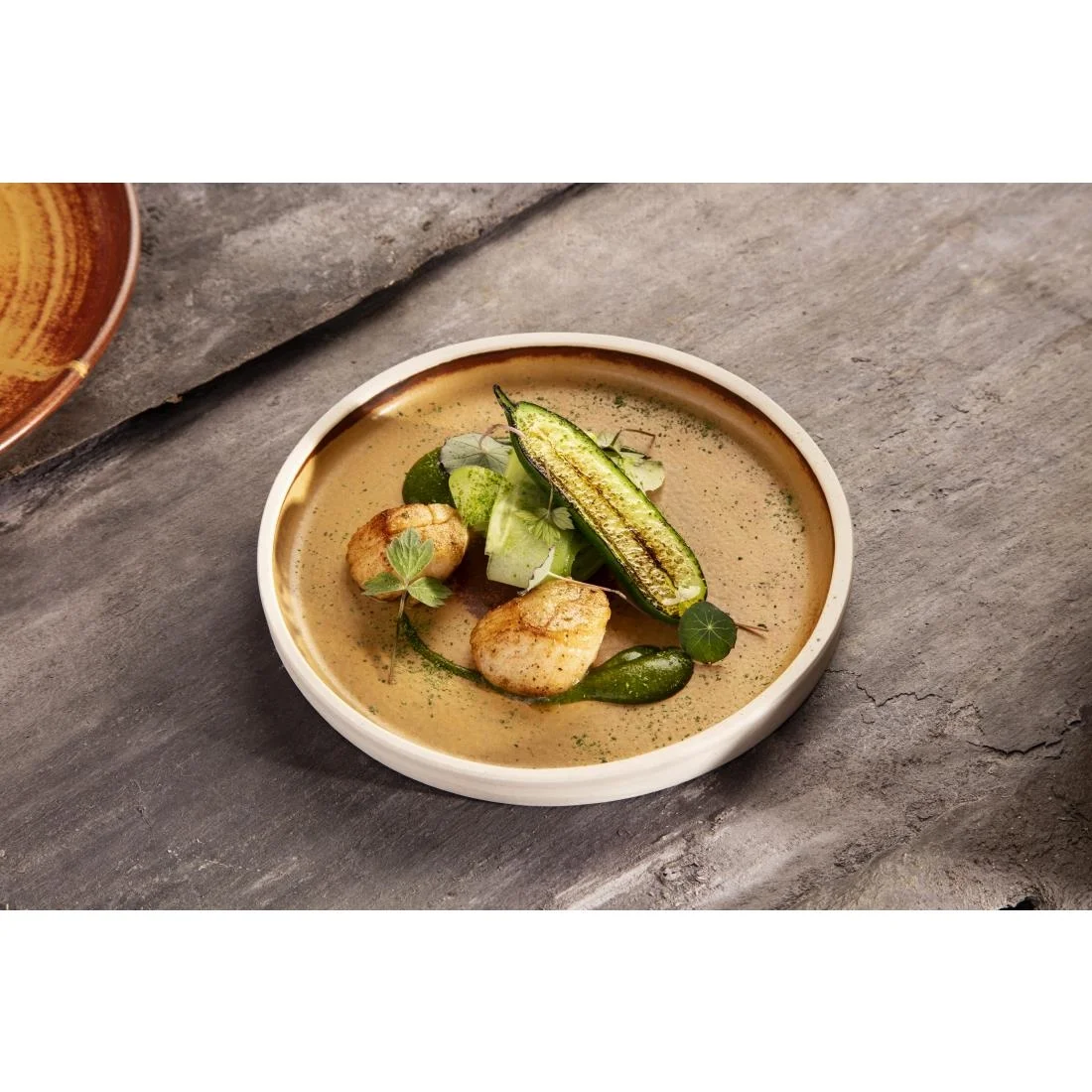 Olympia Canvas Flat Plates Sienna Rust 180mm (6 Pack) - Image 8