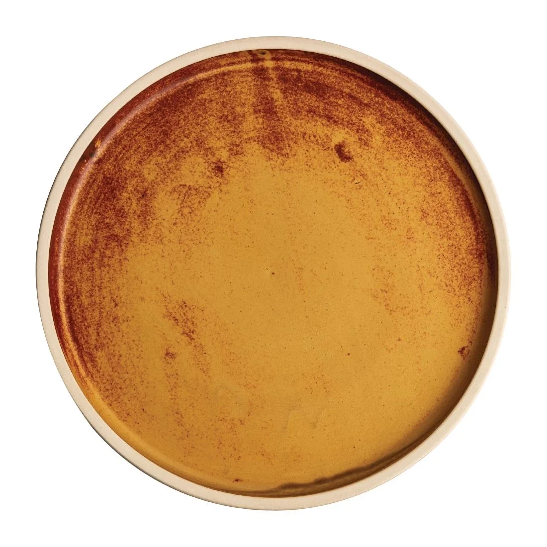 Olympia Canvas Flat Plates Sienna Rust 250mm (6 Pack) - Image 1
