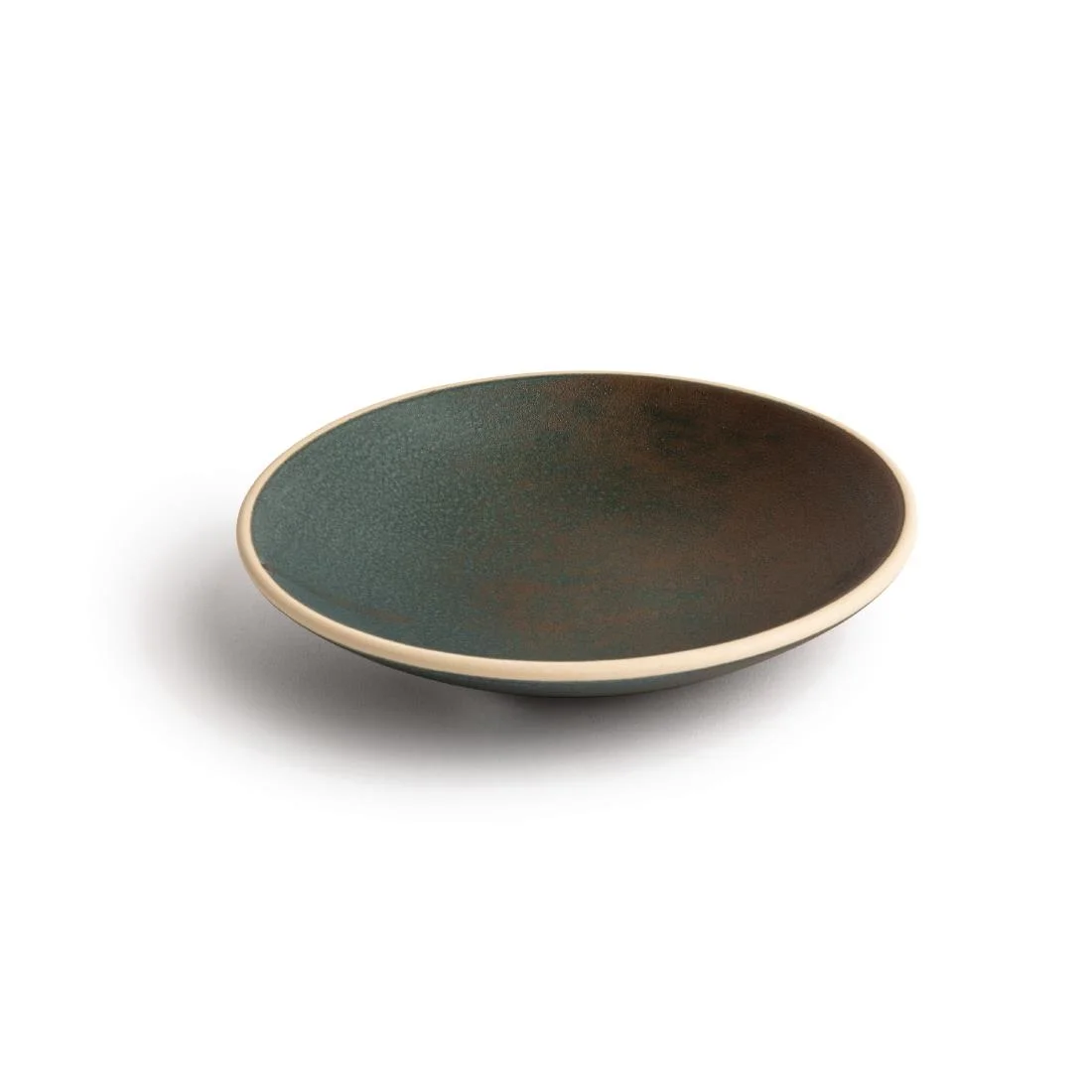 Olympia Canvas Shallow Tapered Bowls Green Verdigris 200mm (6 Pack) - Image 2