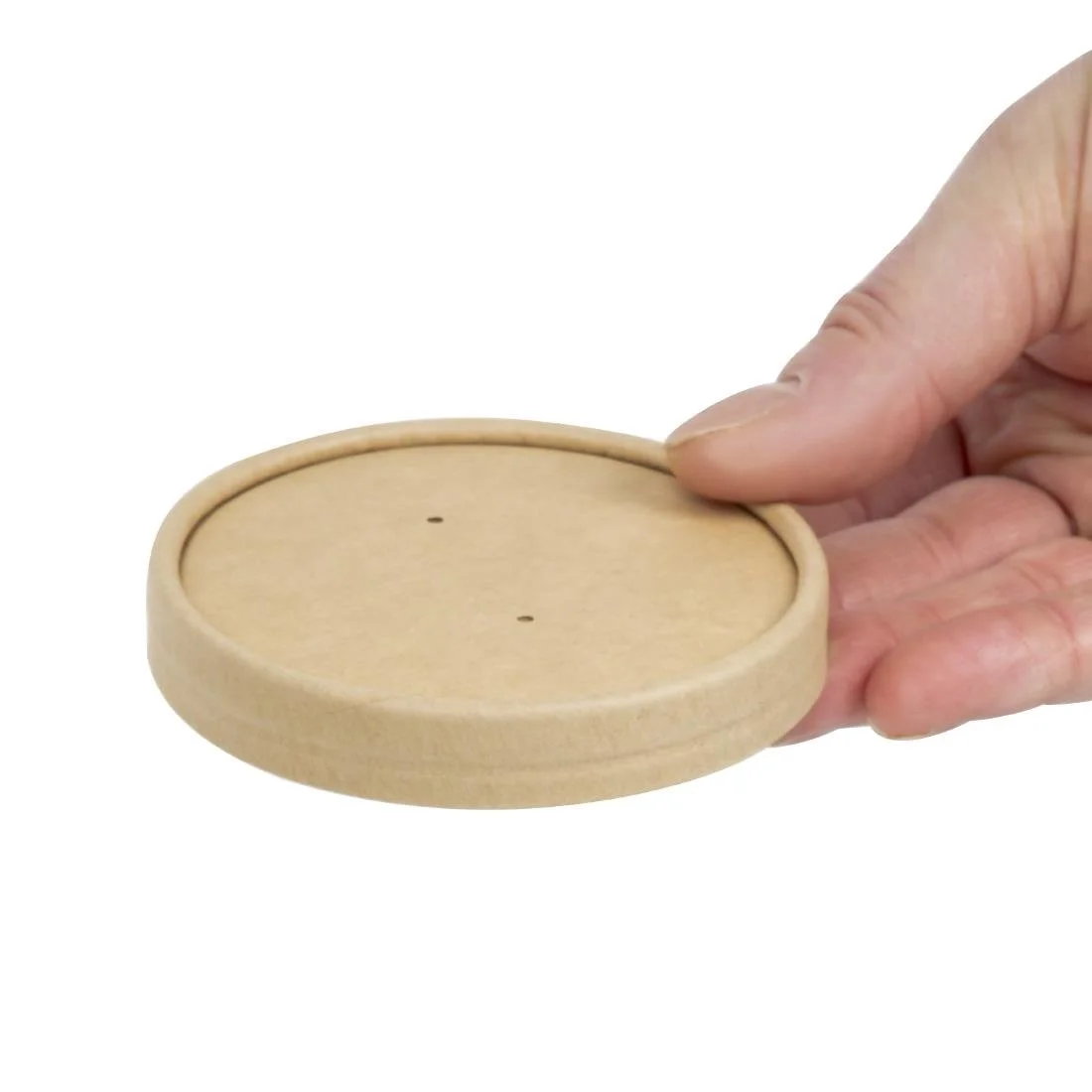 Colpac Recyclable Kraft Microwavable Soup Cup Lids 8oz and 12oz (500 Pack) - Image 5