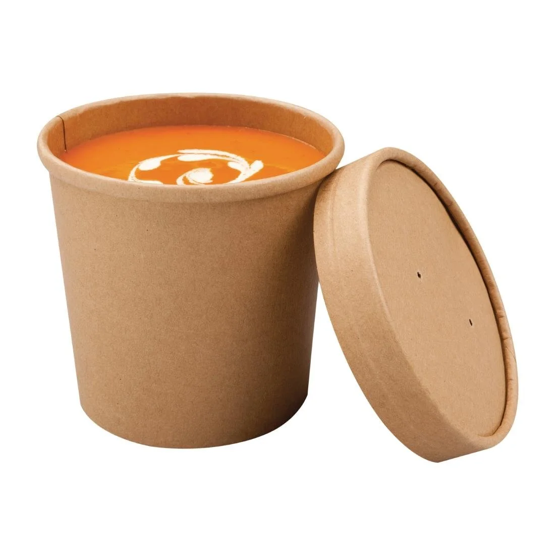Colpac Recyclable Kraft Microwavable Soup Cups 350ml (500 Pack) - Image 1