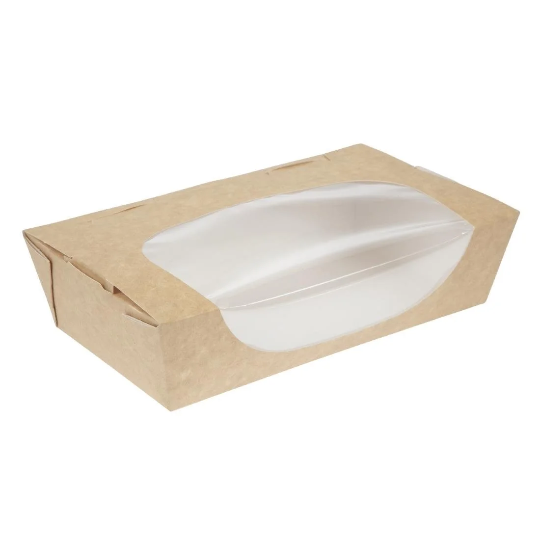 Colpac Recyclable Kraft Tuck-Top Salad Boxes With Window - Image 1