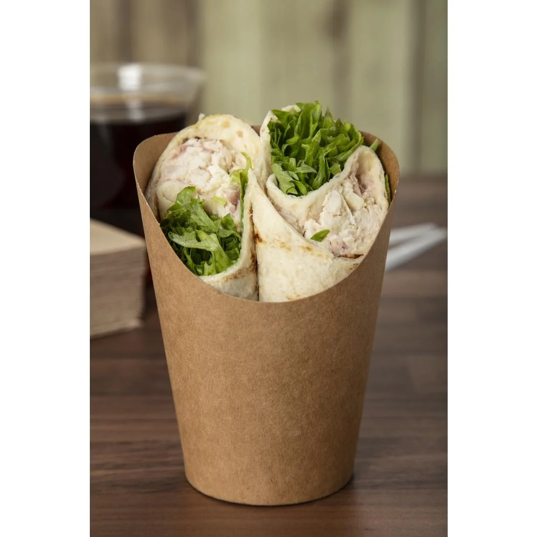 Colpac Recyclable Kraft Tortilla Wrap Scoops (1000 Pack) - Image 6