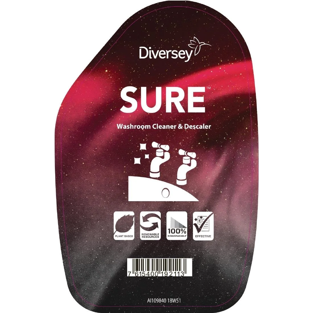 SURE Washroom Cleaner / Cleaner and Descaler Refill Bottles 750ml (6 Pack) - Image 3