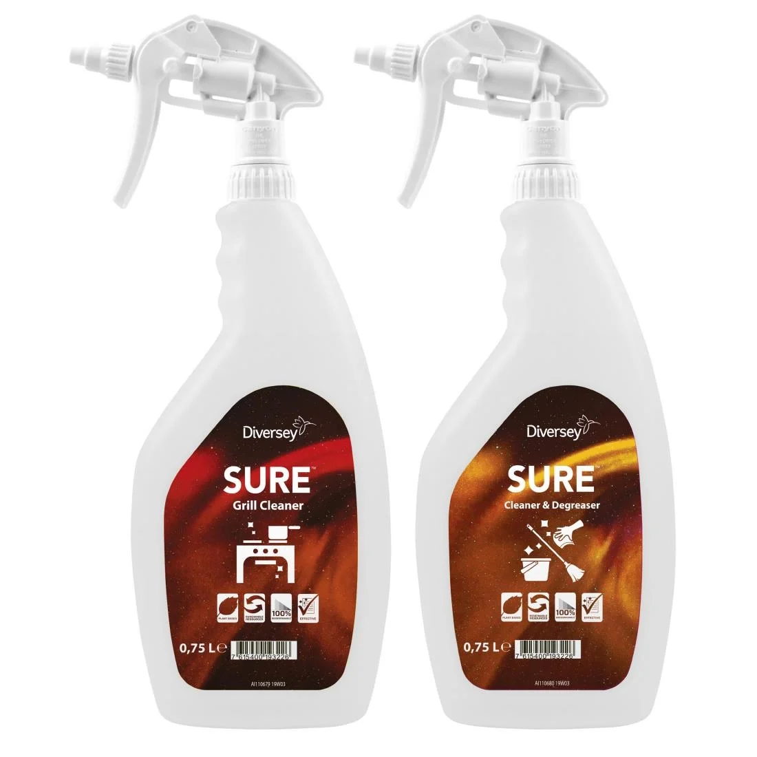 SURE Cleaner and Degreaser / Grill Cleaner Refill Bottles 750ml (6 Pack) - Image 1