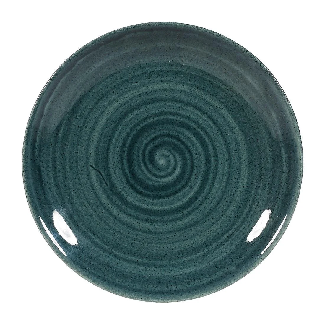 Churchill Stonecast Patina Coupe Plates Rustic Teal 165mm (12 Pack) - Image 1