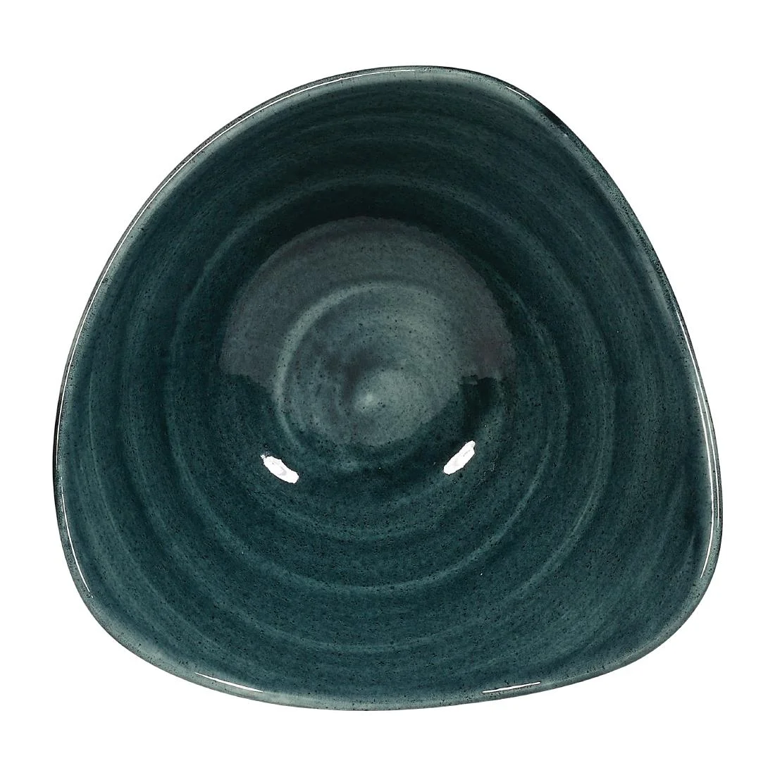 Churchill Stonecast Patina Triangular Bowls Rustic Teal 153mm (12 Pack)