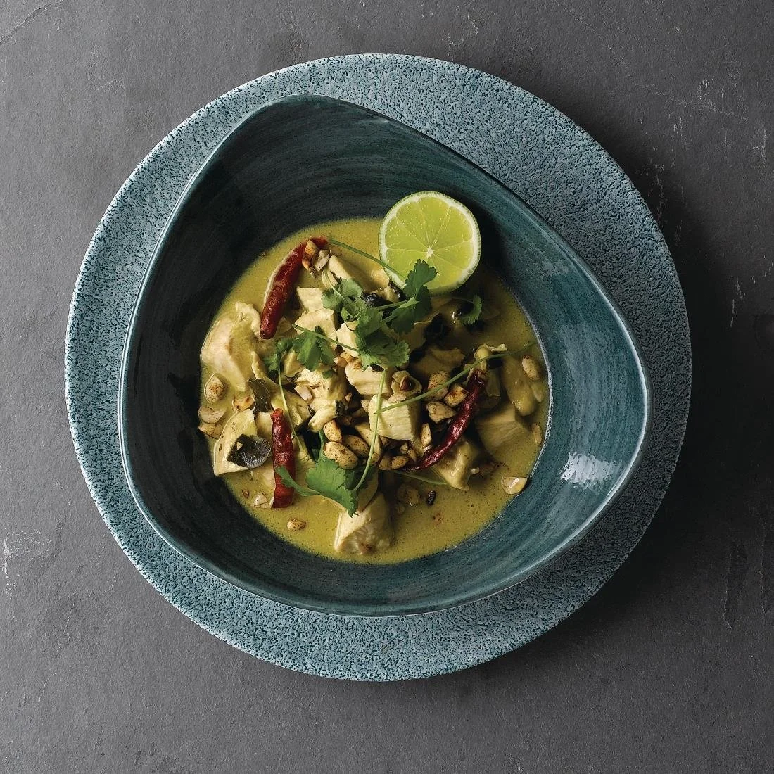 Churchill Stonecast Patina Triangular Bowls Rustic Teal 153mm (12 Pack) - Image 3