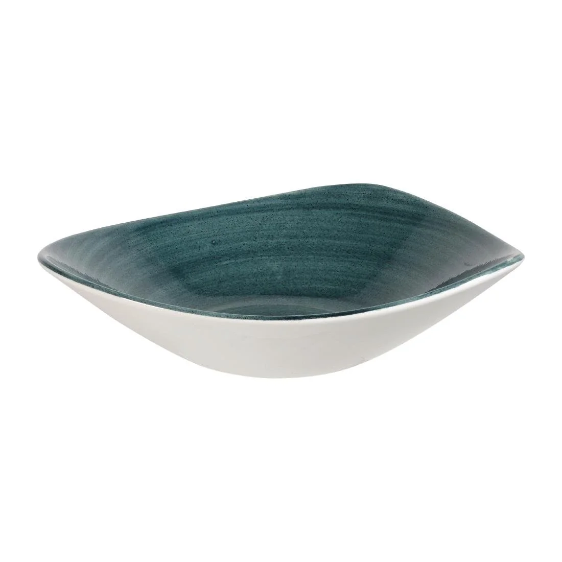 Churchill Stonecast Patina Triangular Bowls Rustic Teal 21oz 235mm (12 Pack) - Image 4
