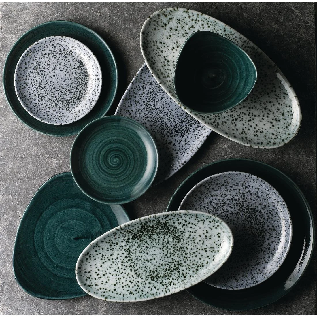 Churchill Stonecast Patina Coupe Plates Rustic Teal 288mm (12 Pack) - Image 2