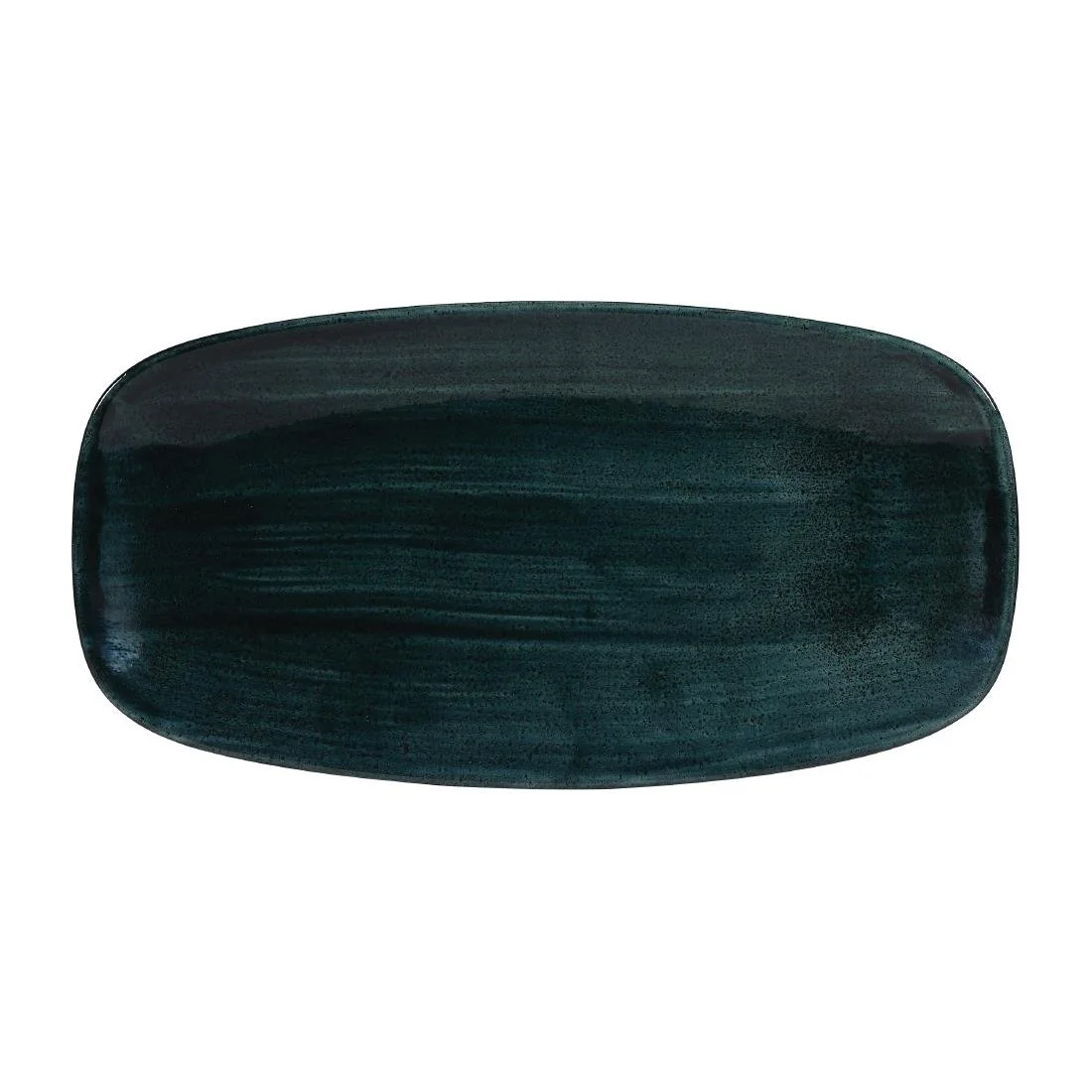 Churchill Stonecast Patina Oblong Chef Plates Rustic Teal 298 x 153mm (12 Pack) - Image 1