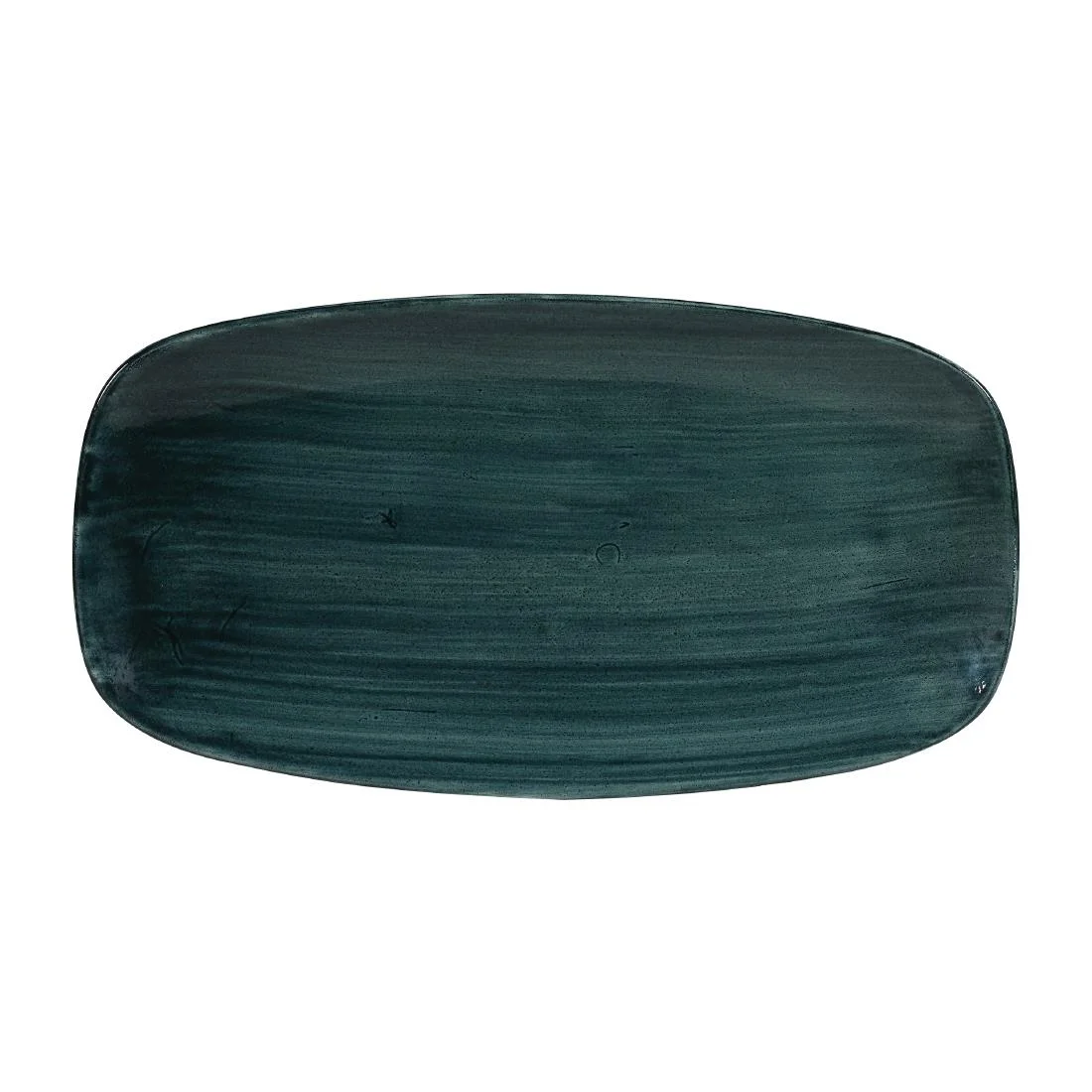Churchill Stonecast Patina Oblong Chef Plates Rustic Teal 355 x 189mm (6 Pack)