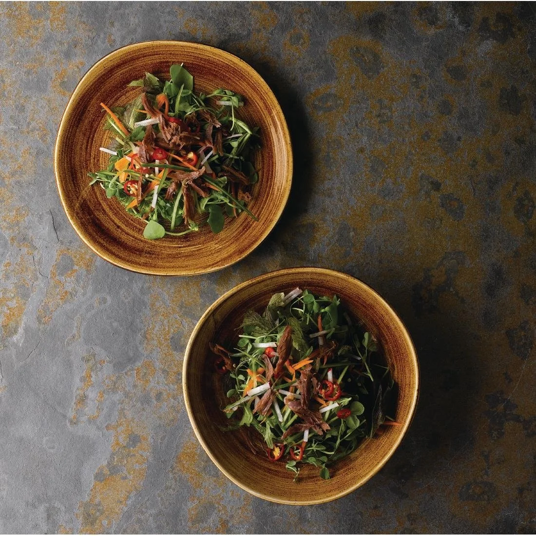 Churchill Stonecast Patina Organic Round Plates Vintage Copper 186mm (12 Pack) - Image 2