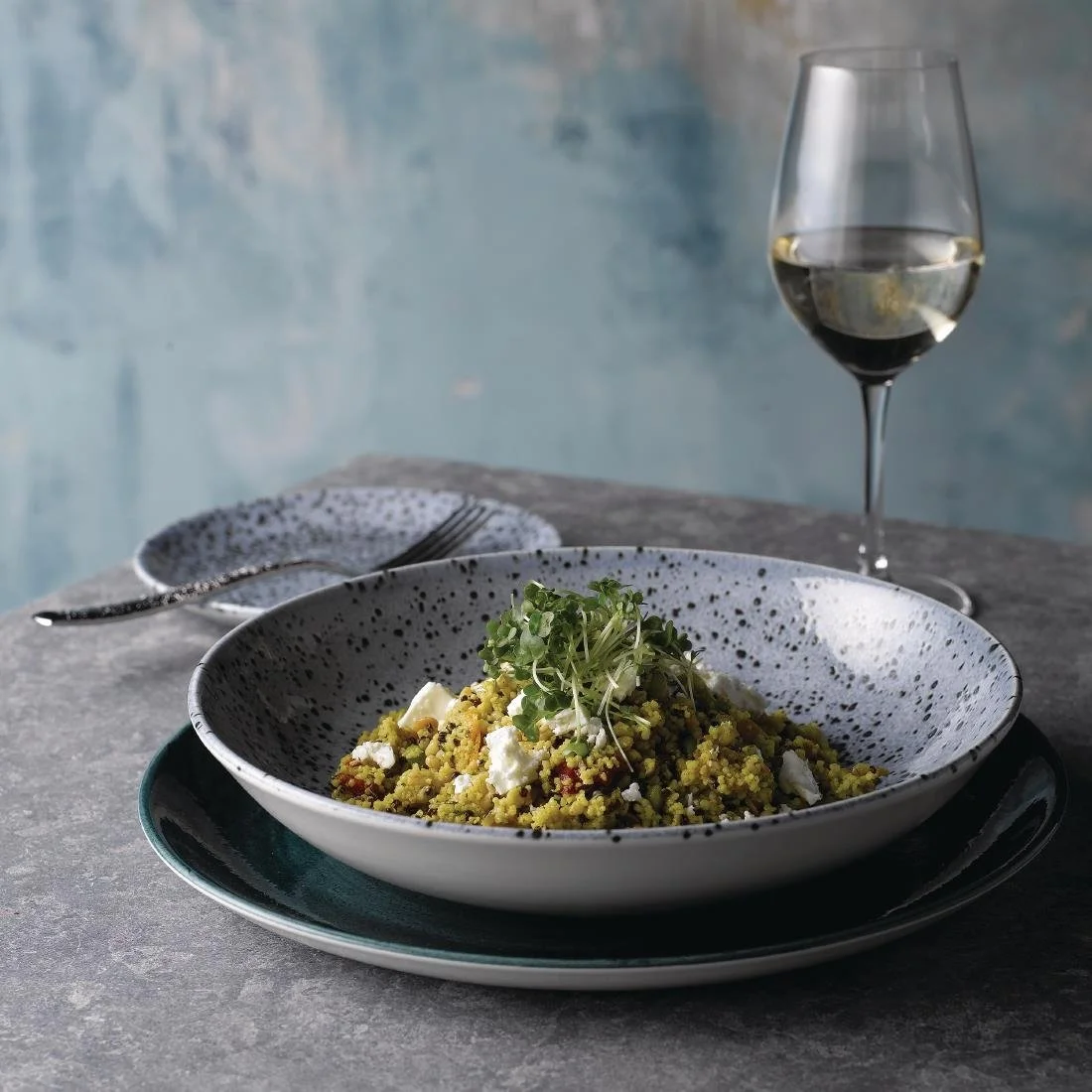 Churchill Stonecast Patina Coupe Bowls Rustic Teal 40oz 248mm (12 Pack) - Image 6