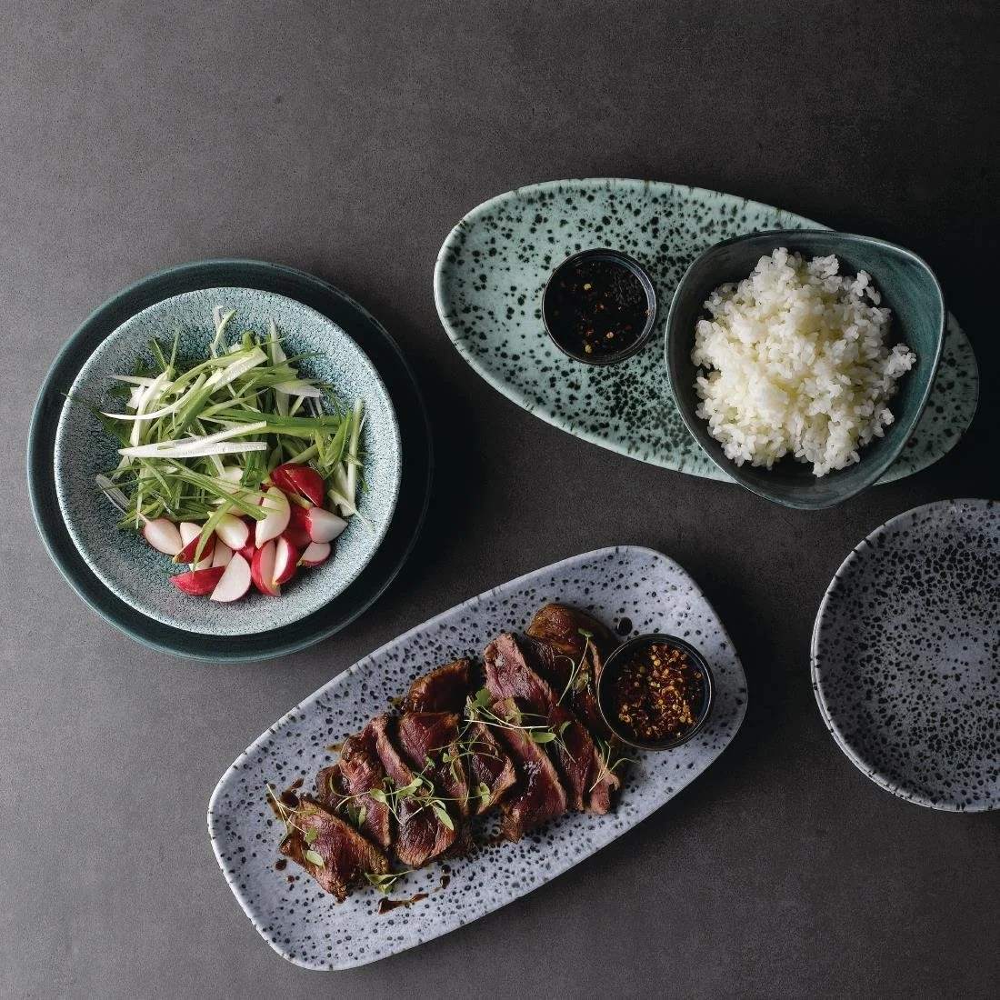 Churchill Stonecast Patina Triangular Bowls Rustic Teal 153mm (12 Pack) - Image 5