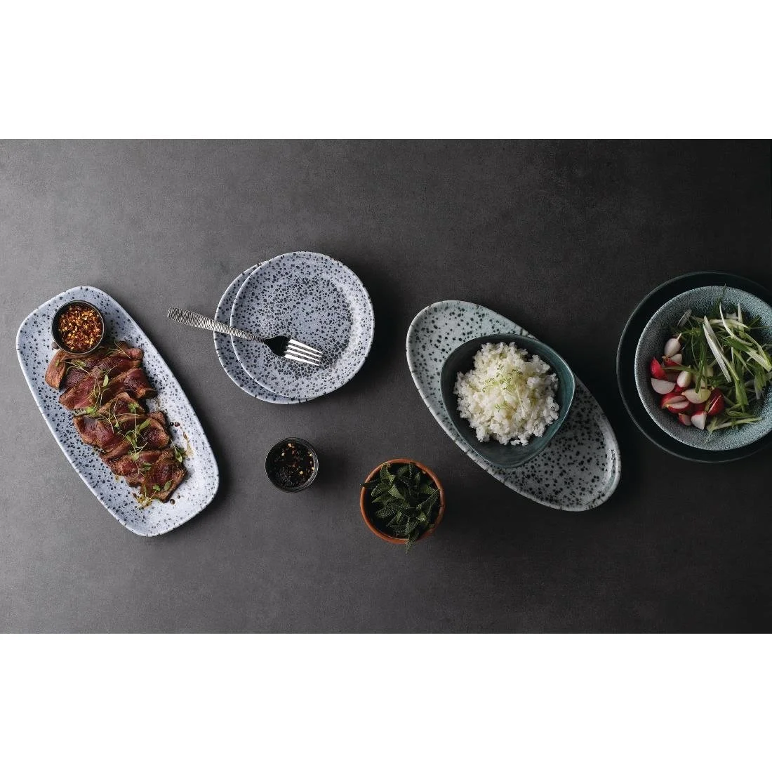 Churchill Stonecast Patina Triangular Bowls Rustic Teal 153mm (12 Pack) - Image 7