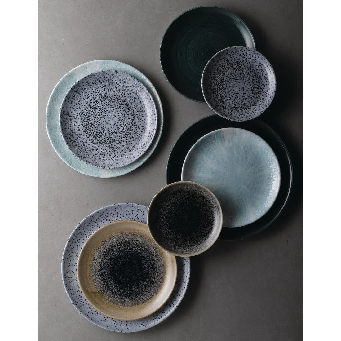 Churchill Stonecast Aqueous Coupe Plates Bayou Taupe 217mm (12 Pack) - Image 2